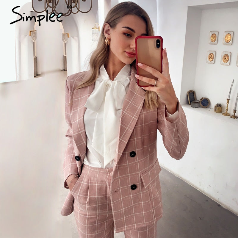 Long sleeve double breasted blazer